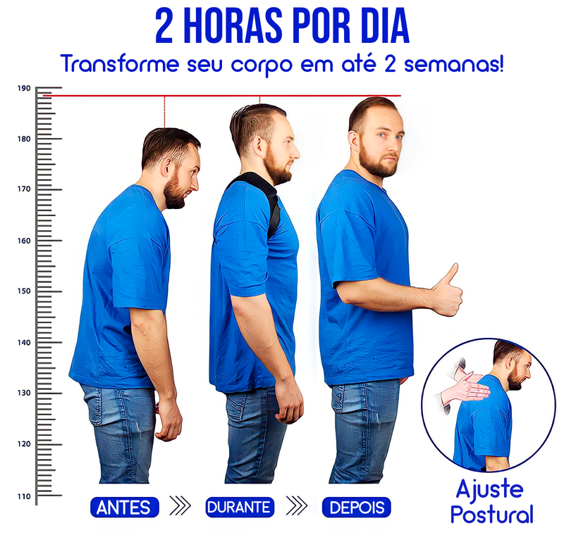 Corretor Postural Magnético Ajustável - Melhore Sua Postura com Tecnologia e Conforto!