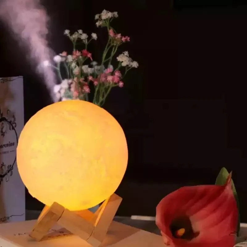 Luminária Umidificadora e Aromatizadora Full Moon 3D – Luz, Aroma e Conforto em Um Só Equipamento!