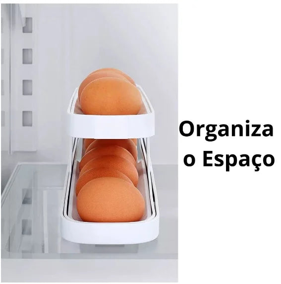 Organizador de Ovos de 2 Andares - Mantenha Sua Geladeira Organizada e Prática!