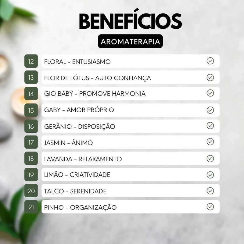 Kit Aromatizante 5 Essências – Bem-Estar em Cada Gotinha!