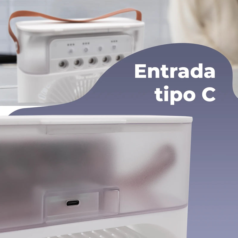 Mini Ventilador de Ar Condicionado - Frescor e Conforto Portátil!