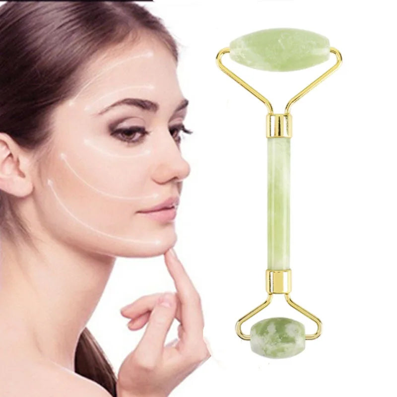 Pedra Massageadora Facial Jade Stone Roll Massageador Anti-Rugas Facial Jade Stone Roll – Revitalize Sua Pele com Elegância!