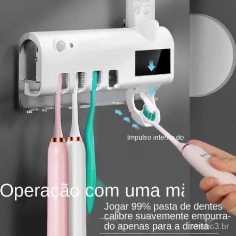 Porta-Escovas de Dente com Esterilizador UV – A Solução Ideal para um Banheiro Limpo e Higiénico!