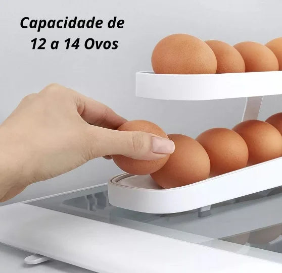 Organizador de Ovos de 2 Andares - Mantenha Sua Geladeira Organizada e Prática!