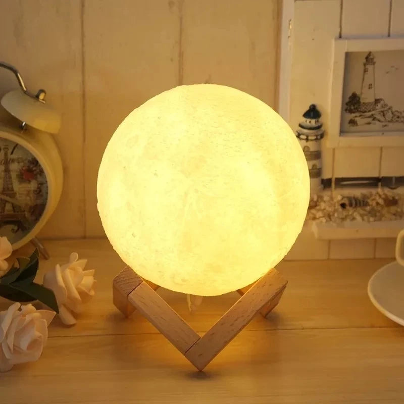 Luminária Umidificadora e Aromatizadora Full Moon 3D – Luz, Aroma e Conforto em Um Só Equipamento!