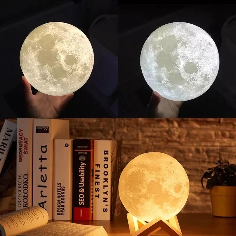 Luminária Umidificadora e Aromatizadora Full Moon 3D – Luz, Aroma e Conforto em Um Só Equipamento!