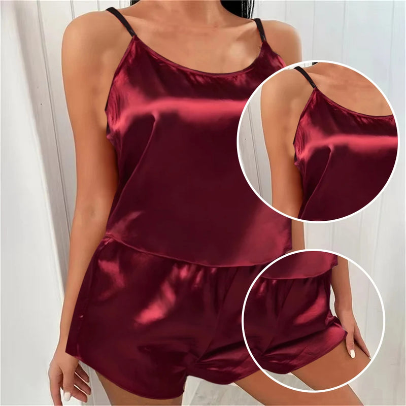 Conjunto de Pijamas Femininos de Renda Sexy - Elegância e Conforto para Suas Noites!