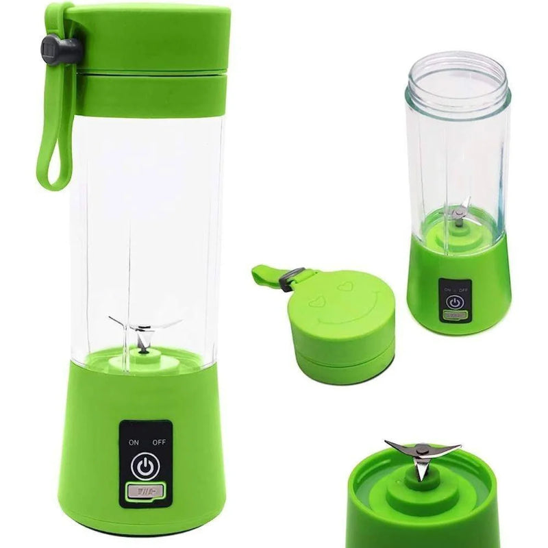 Mini Liquidificador Mixer Juice Garrafa Portátil USB Verde