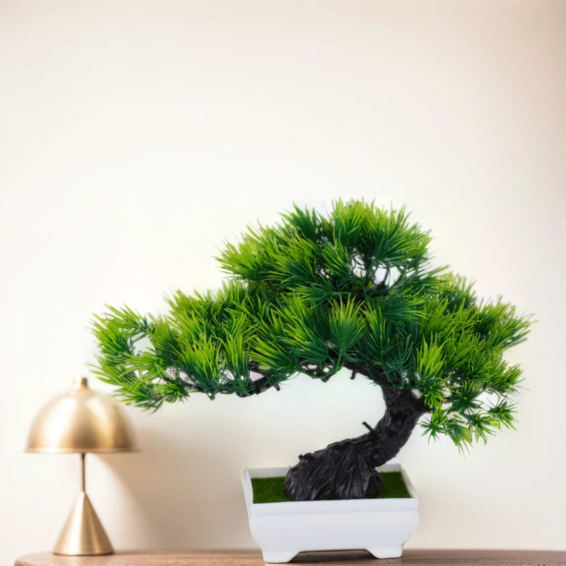 Verdes Bonsai Plantas Artificiais  - Decore com Elegância e Praticidade!