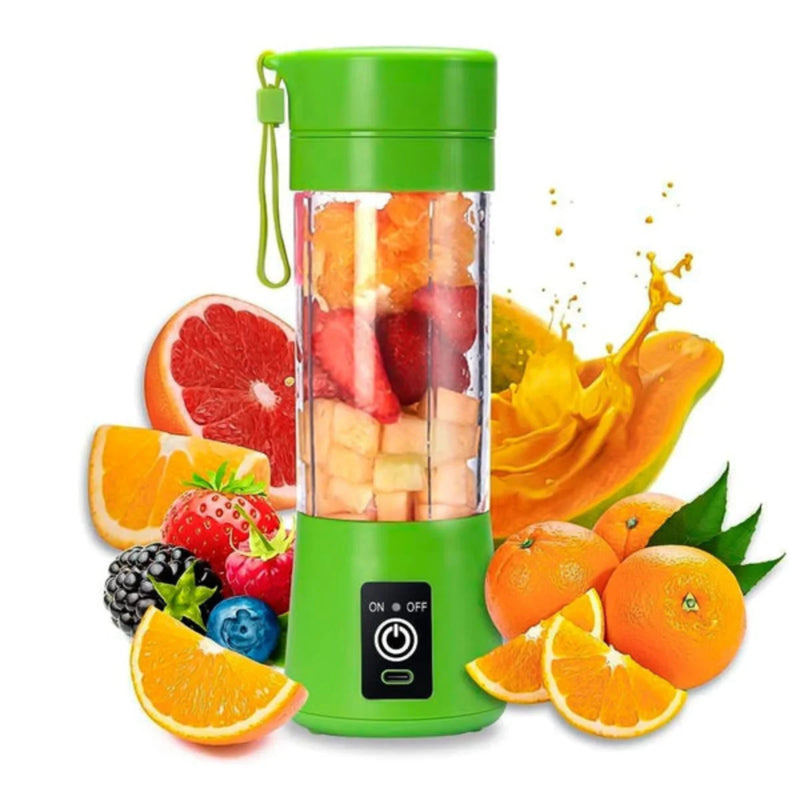 Mini Liquidificador Mixer Juice Garrafa Portátil USB Verde