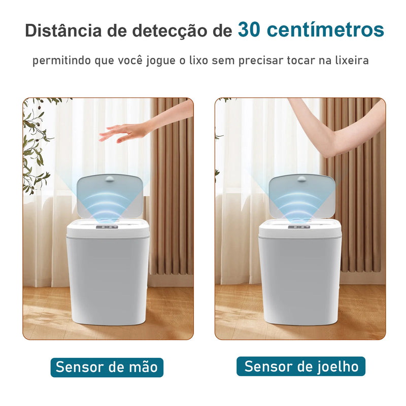 Lixeira Inteligente com Sensor Automático – A Revolução na Limpeza do Seu Banheiro!