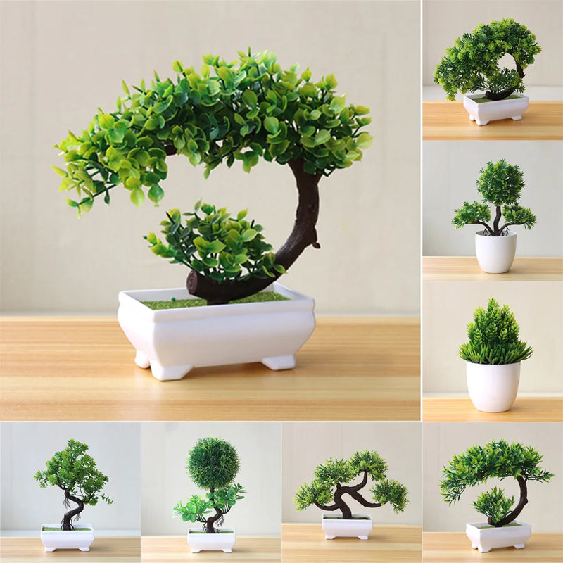 Verdes Bonsai Plantas Artificiais  - Decore com Elegância e Praticidade!