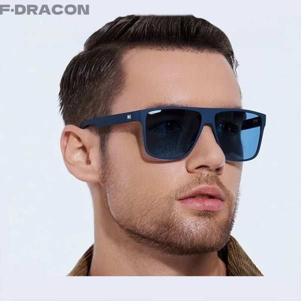 Óculos de Sol Retro Box Masculino F·DRACON 2024 – Proteção e Estilo em Qualquer Lugar!