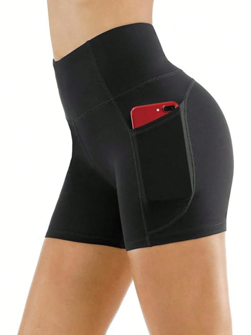 Shorts de Yoga de Cintura Alta com Controle de Barriga - Conforto e Suporte para Seus Treinos!