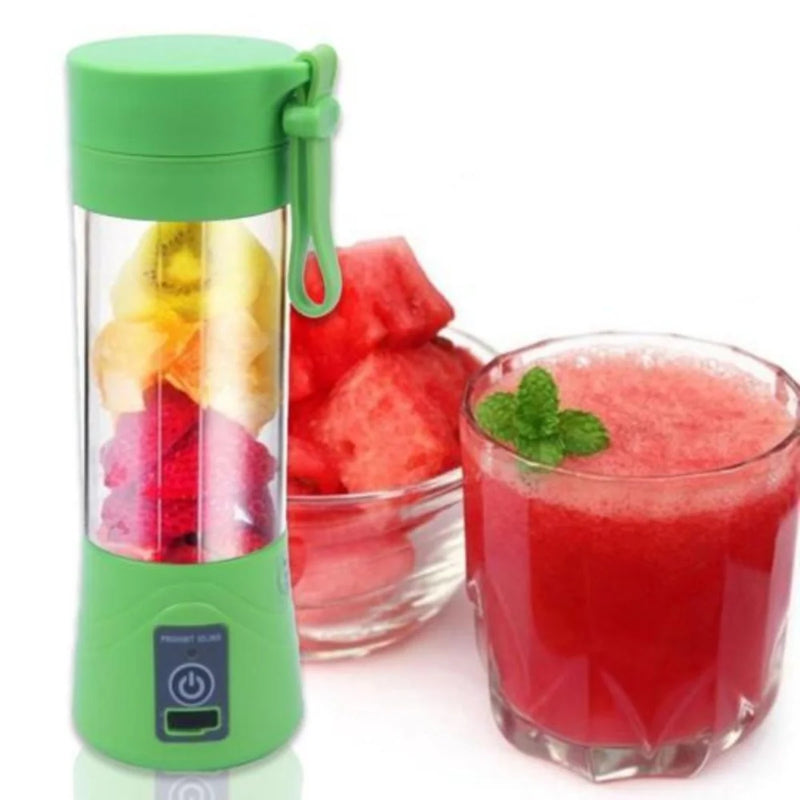 Mini Liquidificador Mixer Juice Garrafa Portátil USB Verde