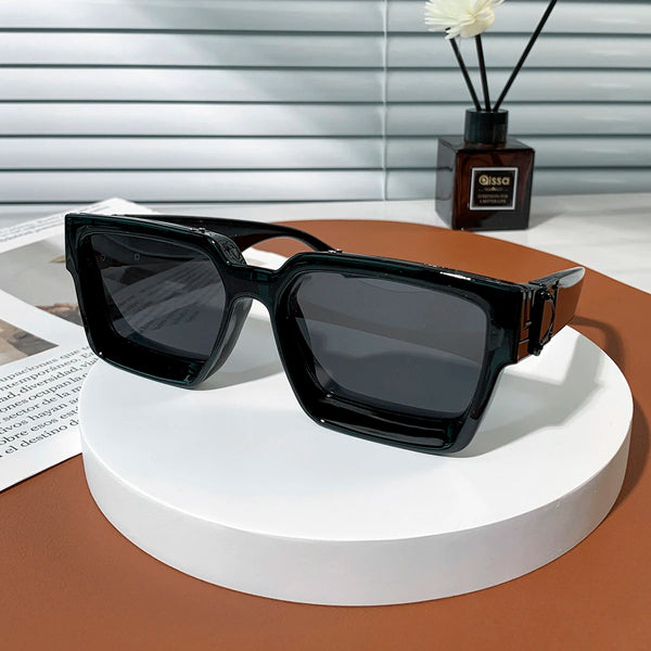 Óculos de Sol Ruiao Retro Black Millionaire Shades – Luxo e Estilo Atemporal para 2024!