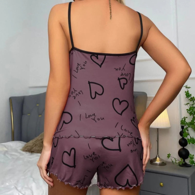 Conjunto de Pijamas Femininos Sensuais de Verão - Conforto e Charme em Cada Noite!