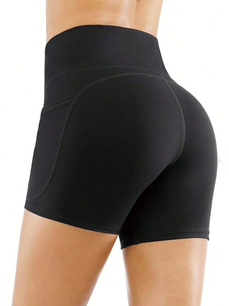 Shorts de Yoga de Cintura Alta com Controle de Barriga - Conforto e Suporte para Seus Treinos!