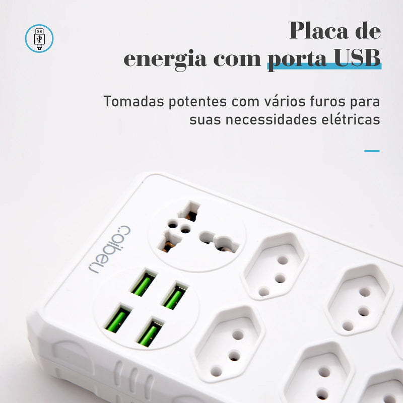 Extensão USB Plug Plug - Praticidade e Segurança para Sua Casa e Escritório!