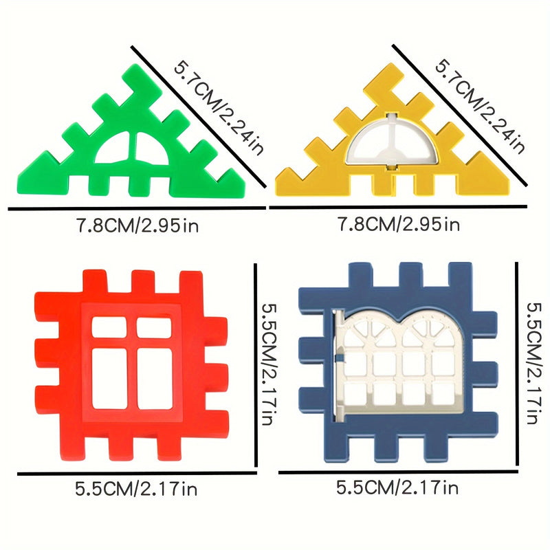 Brinquedos de Construção - Blocos de Construção de Casas Grandes - Criatividade e Diversão Colorida!