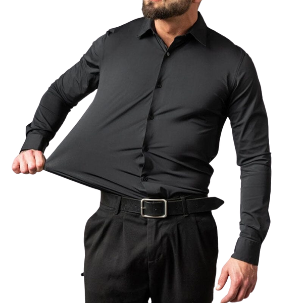 Camisa Flexível Ultra Comfort Tecido Seda Gelo: "Elegância e Conforto que Duram o Dia Todo!"